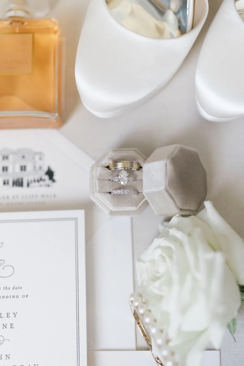 Bridal prep details at Ashley and John Chanler wedding
