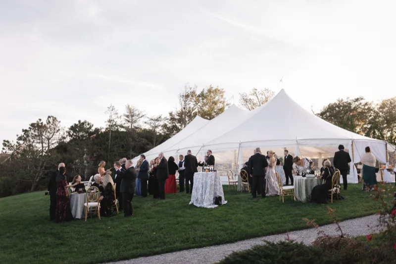 Celebration at Ashley and John wedding The Chanler Newport