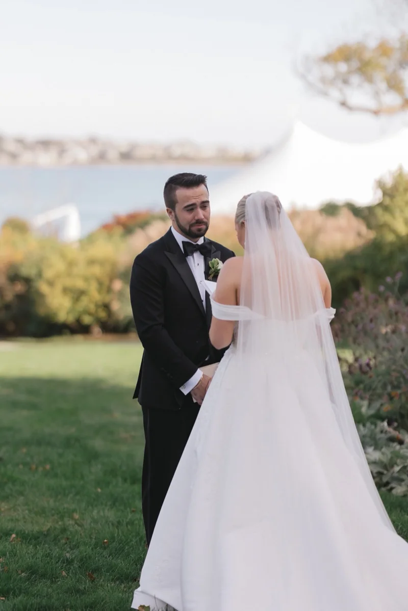 Ashley and John portrait at The Chanler at Cliff Walk
