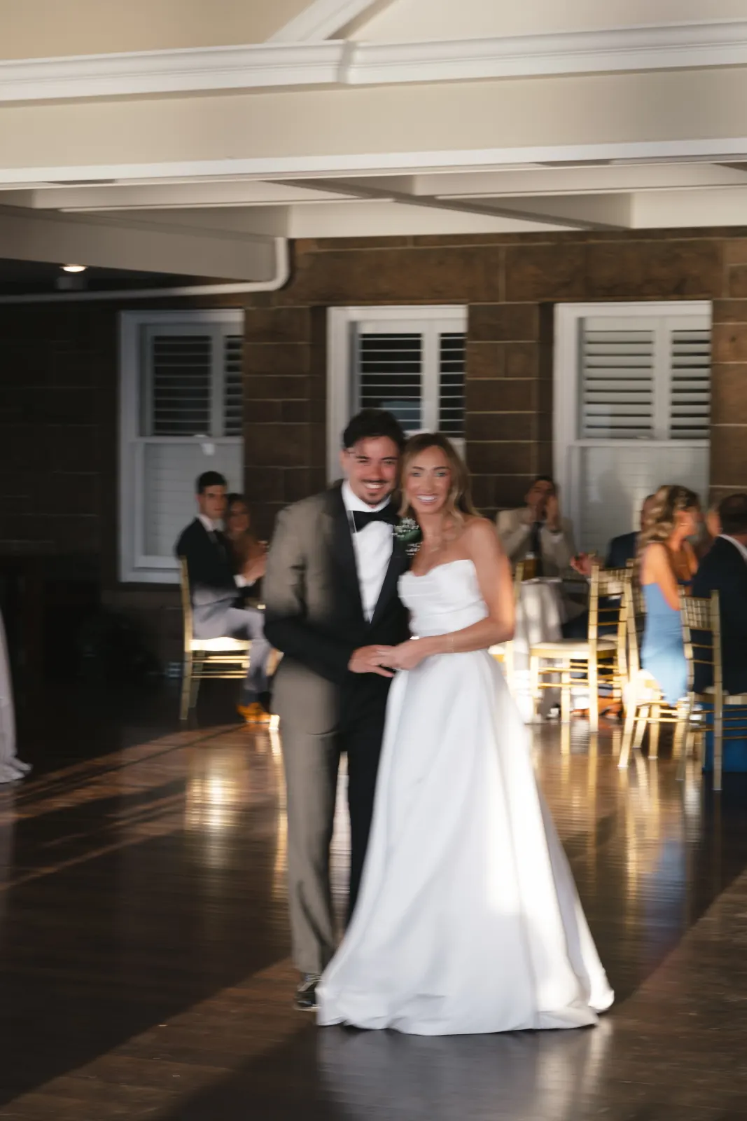 The couple's first dance at OceanCliff, Newport