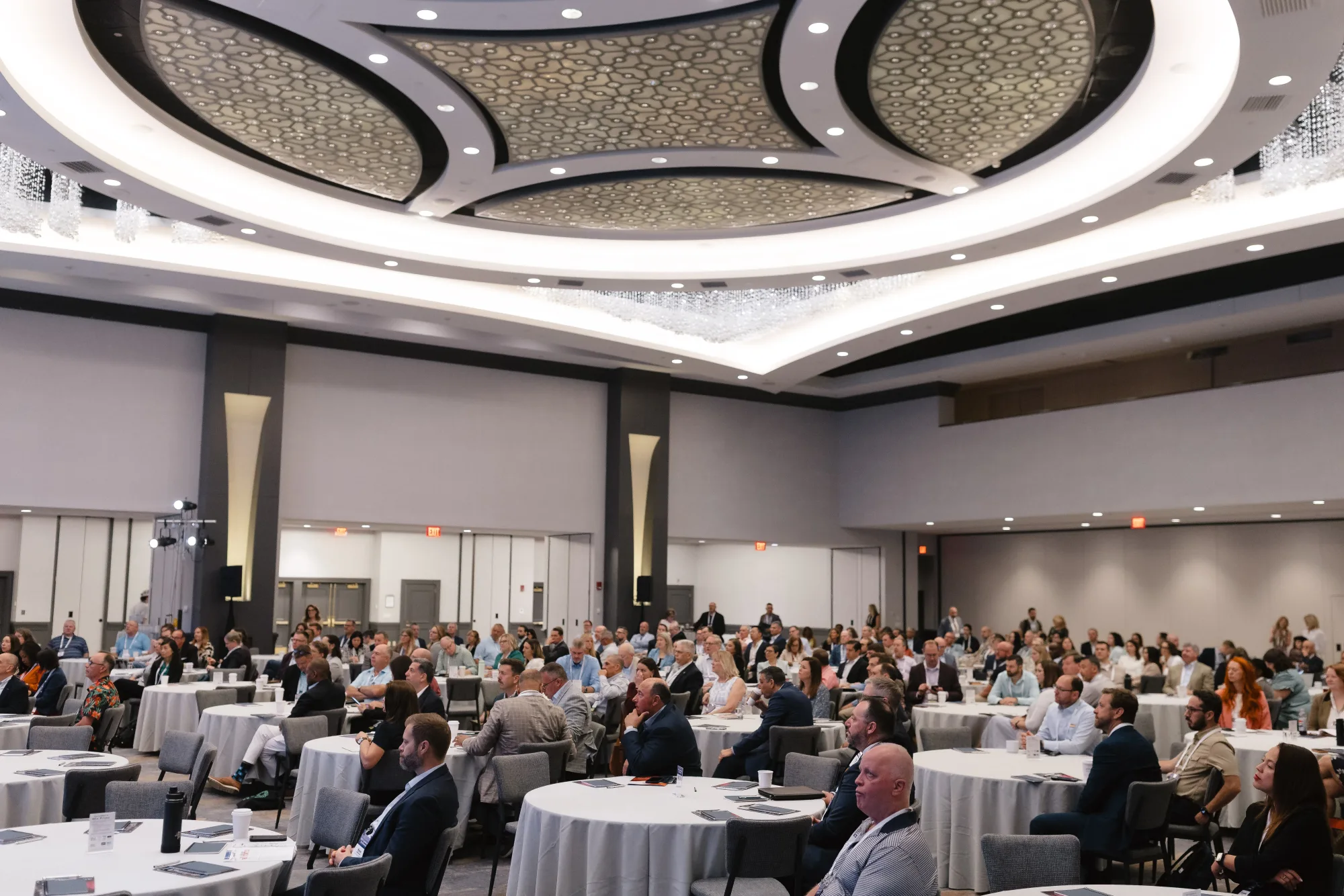 Packed Grand Ballroom audience at the CFO Leadership Conference, Sheraton Boston