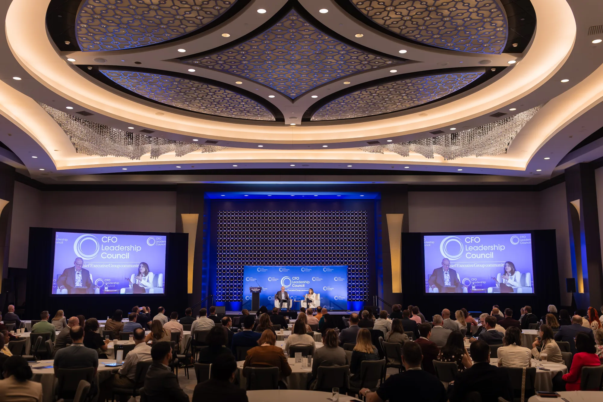 The CFO Leadership Conference Spring 2026 in the Sheraton Boston Grand Ballroom, photographed by Michael Silvano