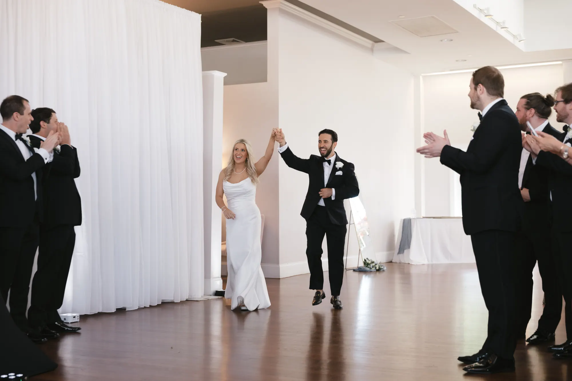 Chris and Abby take the floor for their first dance at Cruiseport Gloucester