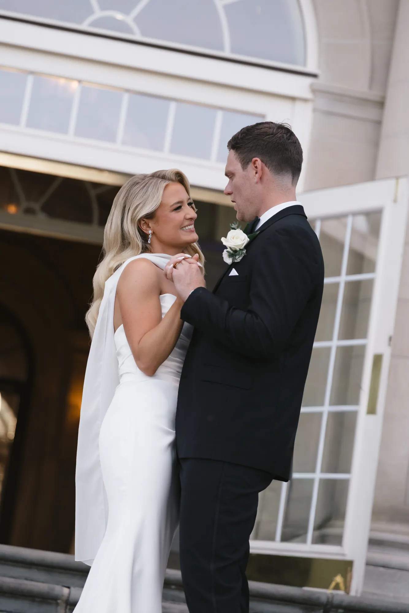 A tender moment during the first dance to Van Morrison