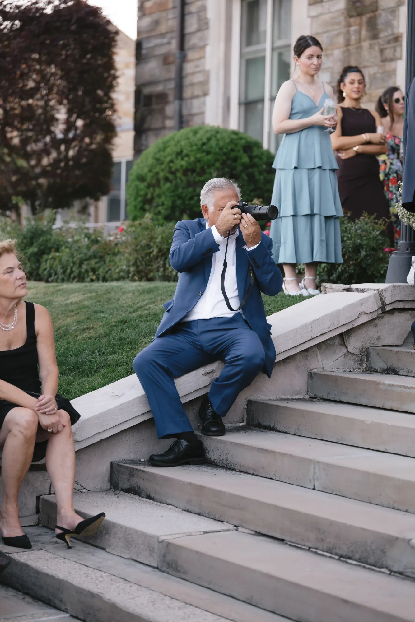 A guest captures the moment during the terrace speeches