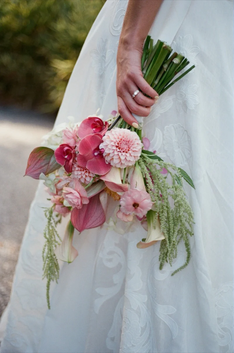 Wedding speeches at Gabi and Ike botanical garden reception