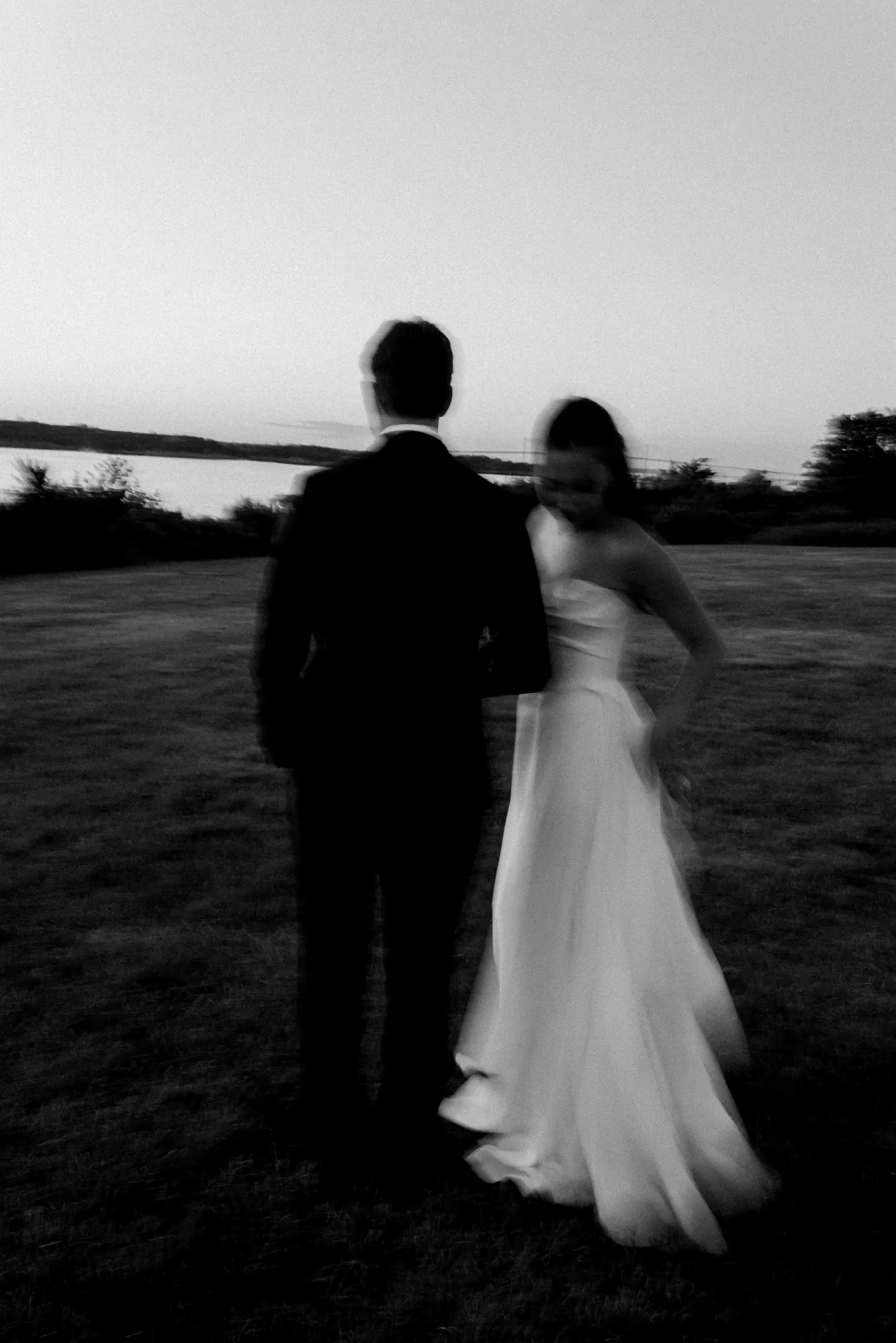 Sunset silhouettes on the OceanCliff lawn