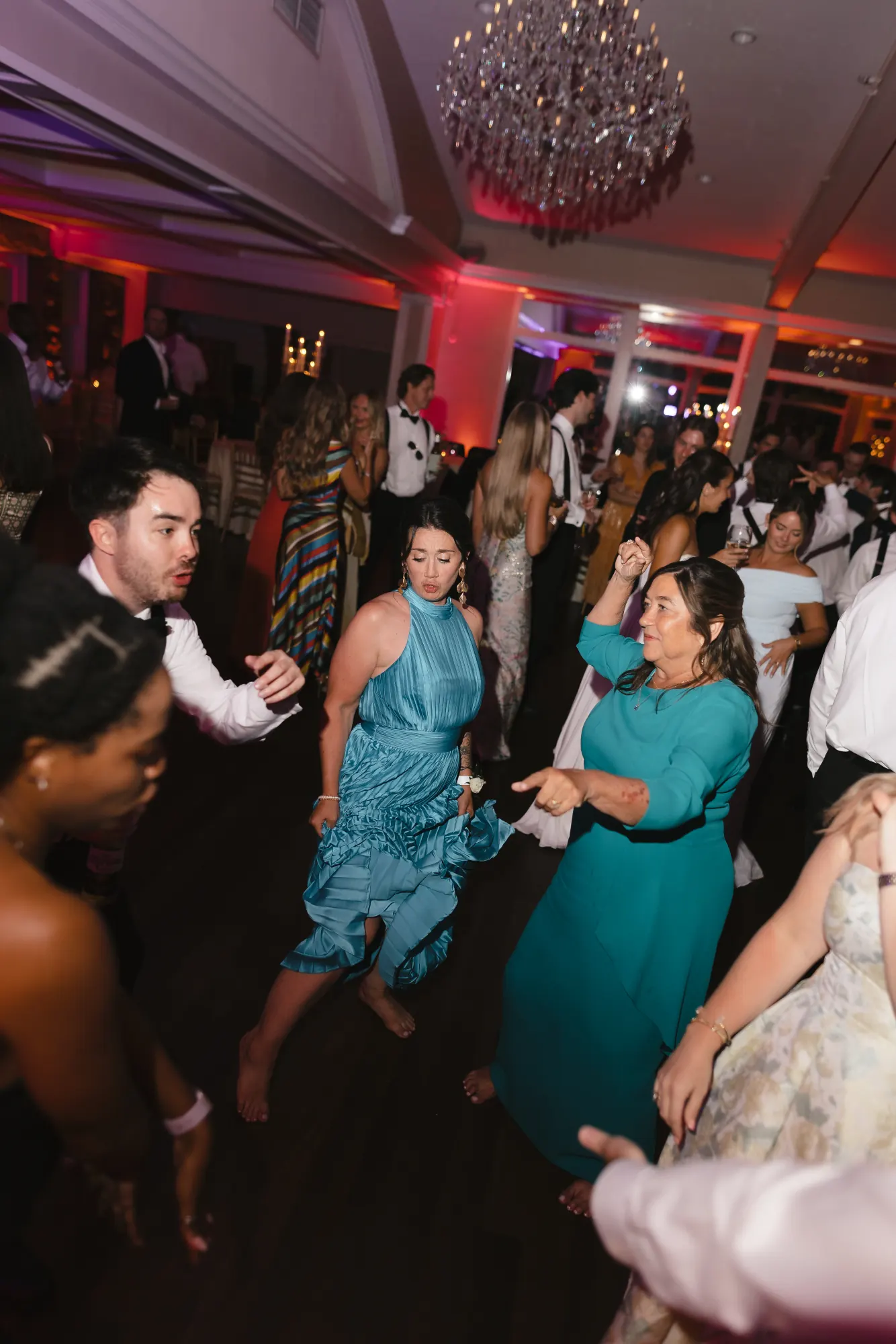 Dancing under the chandelier as the night picks up