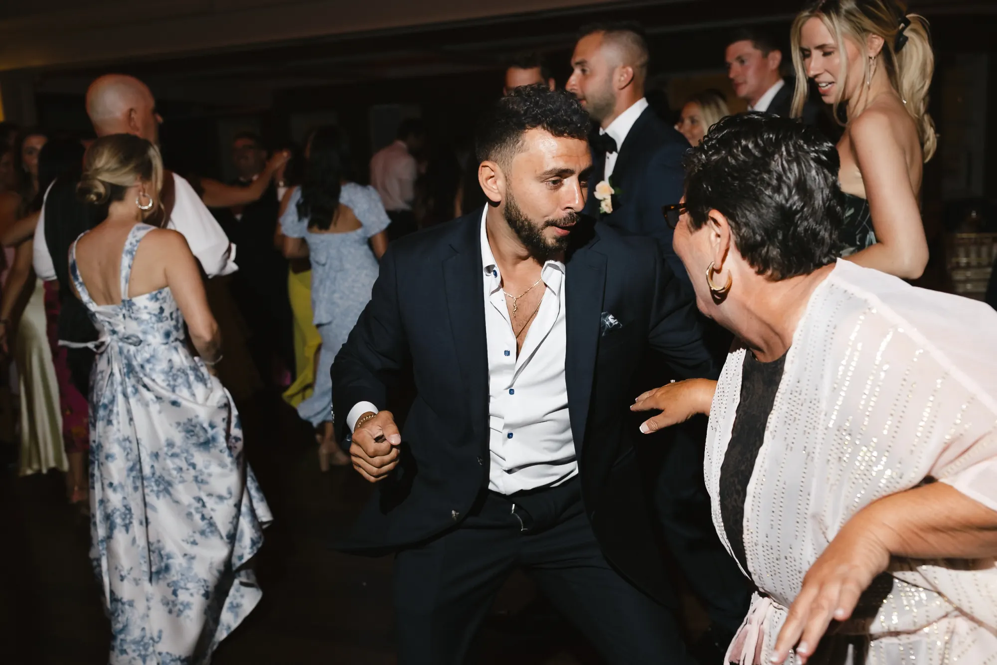 Guests dancing late into the night at the OceanCliff reception in Newport