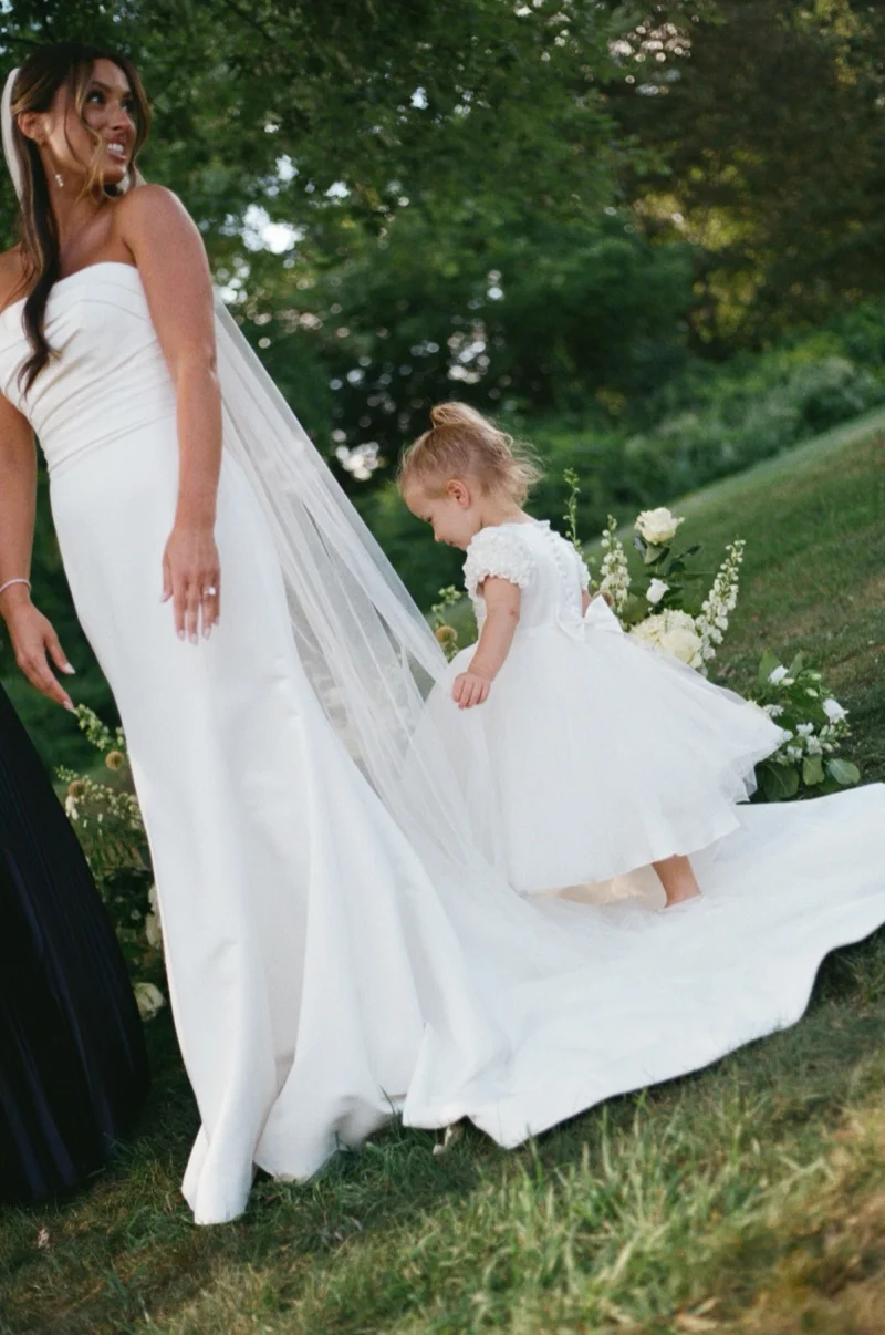 Walking down the aisle at Meghan and Pat Floriana ceremony