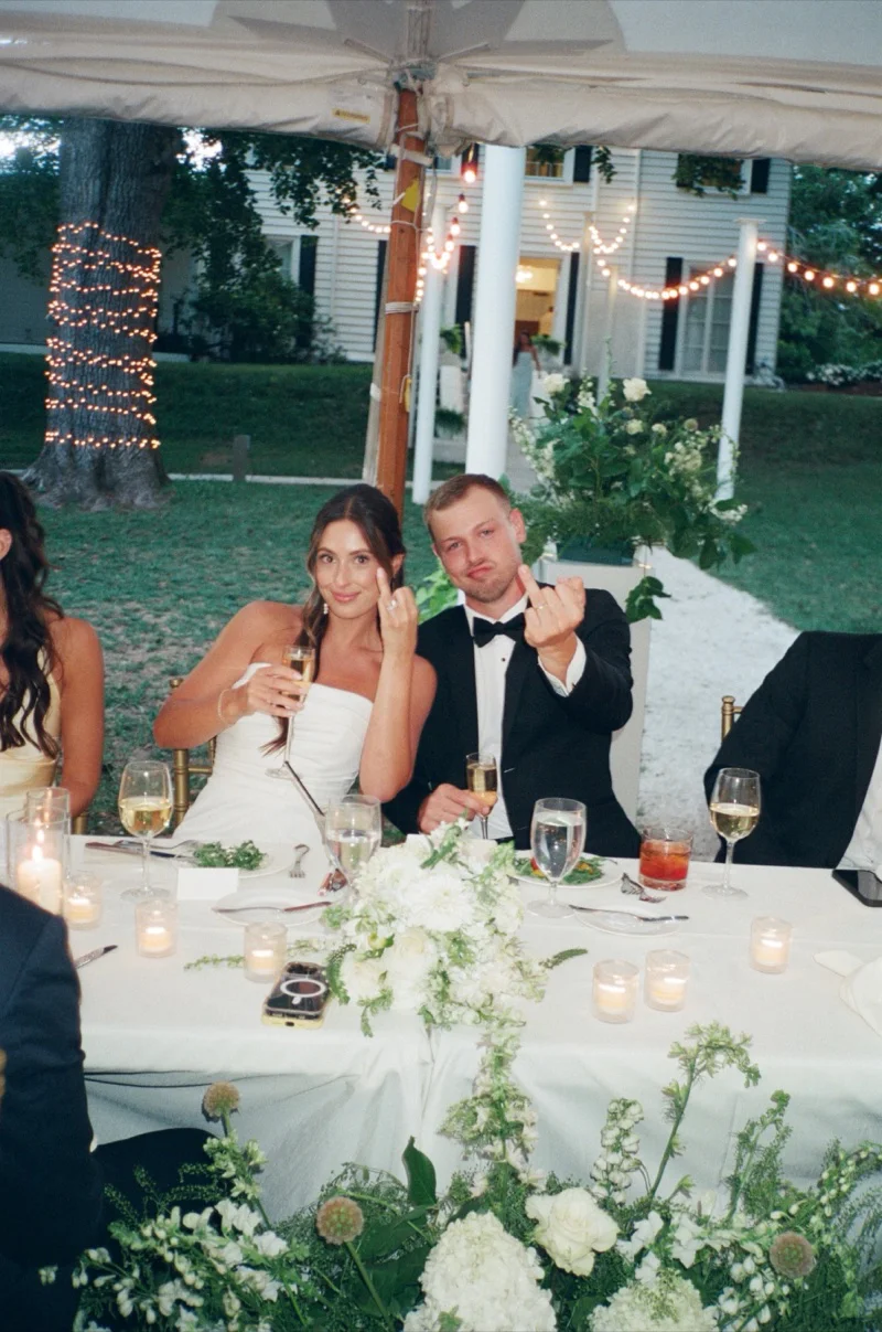 End of night at Meghan and Pat Floriana wedding