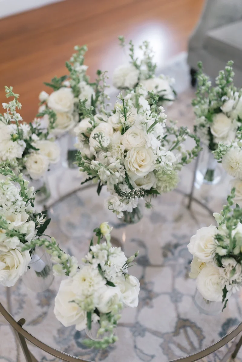Wedding bouquets at Meghan and Pat Floriana wedding