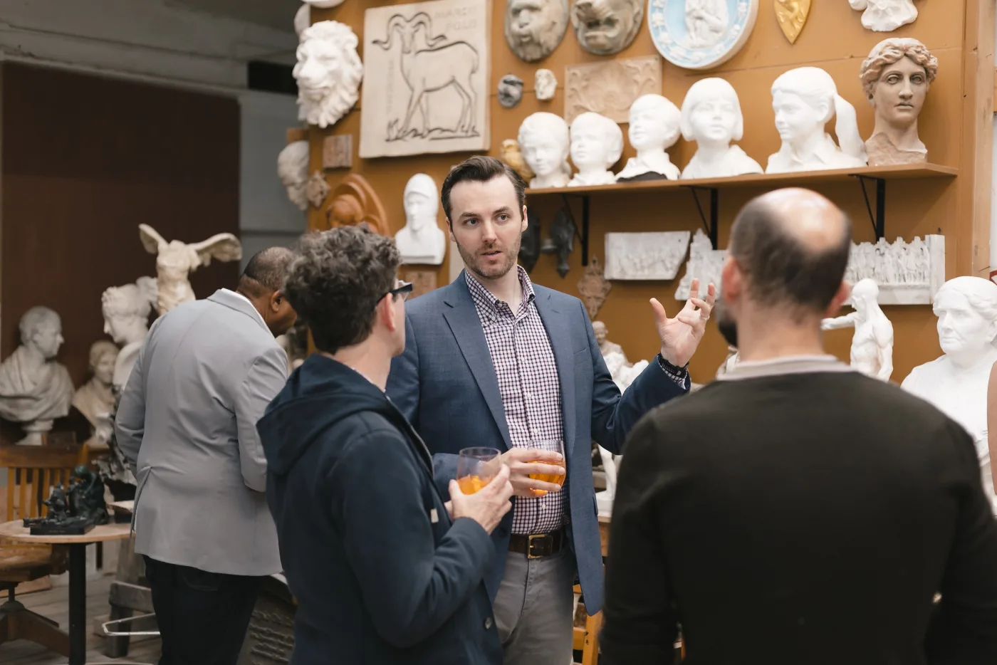 Wide view of the Peabody Essex Museum celebration at Skylight Studios in Woburn Massachusetts